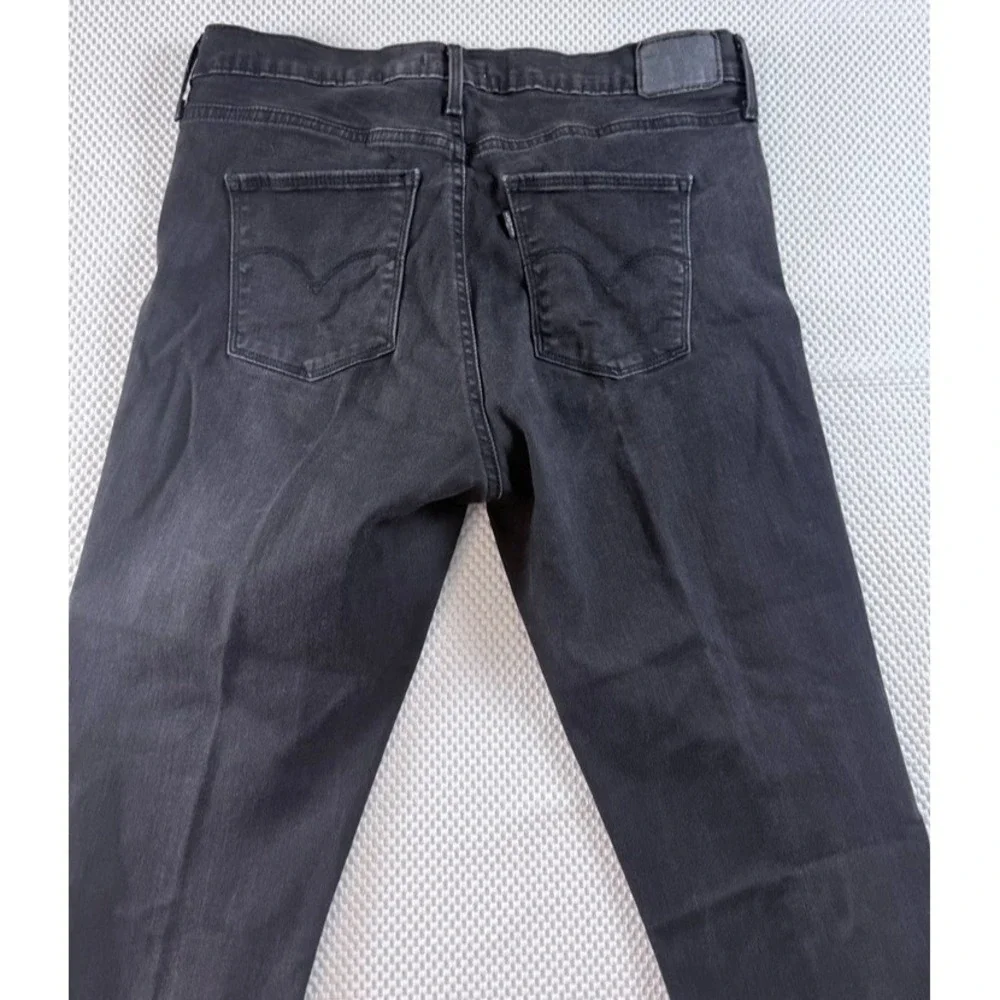 Levi's 518 Slimming Boot Black Jeans Women's W33 L32 Stretch Denim
